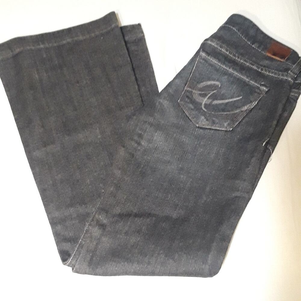 X2 Low Rise Stretch Flare Jeans Size 2R Dark Charcoal Country Western Casual